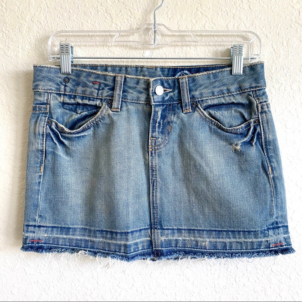 GAP 1969 Distressed Denim Jeans Mini Skirt